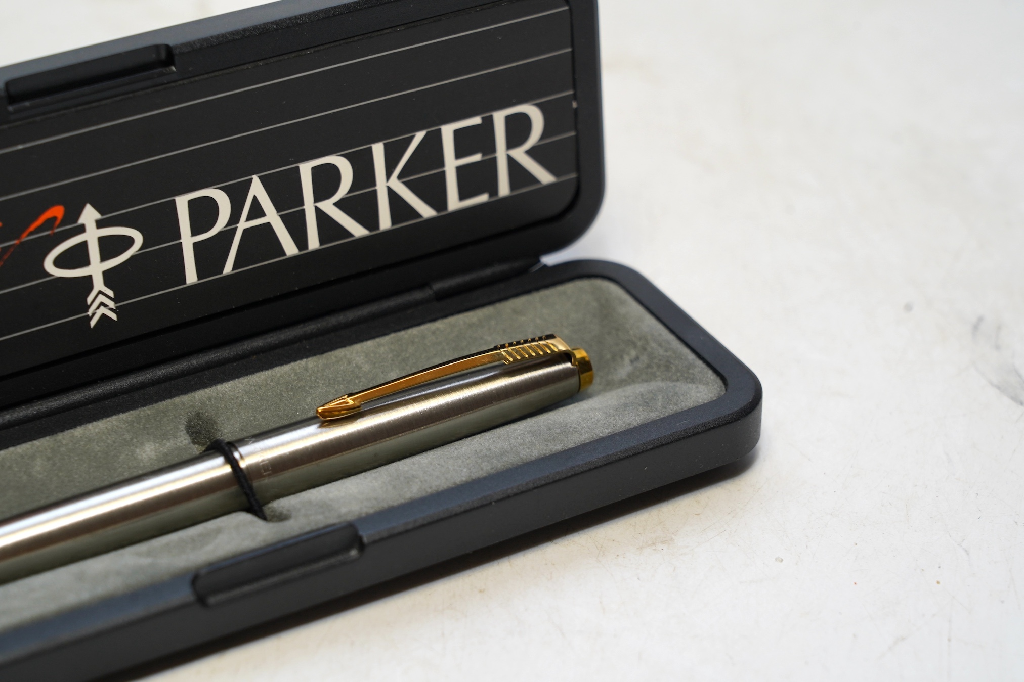 A Parker ballpoint pen, a rolled gold ballpoint pen and propelling pencil (3). Condition - good but not tested as working